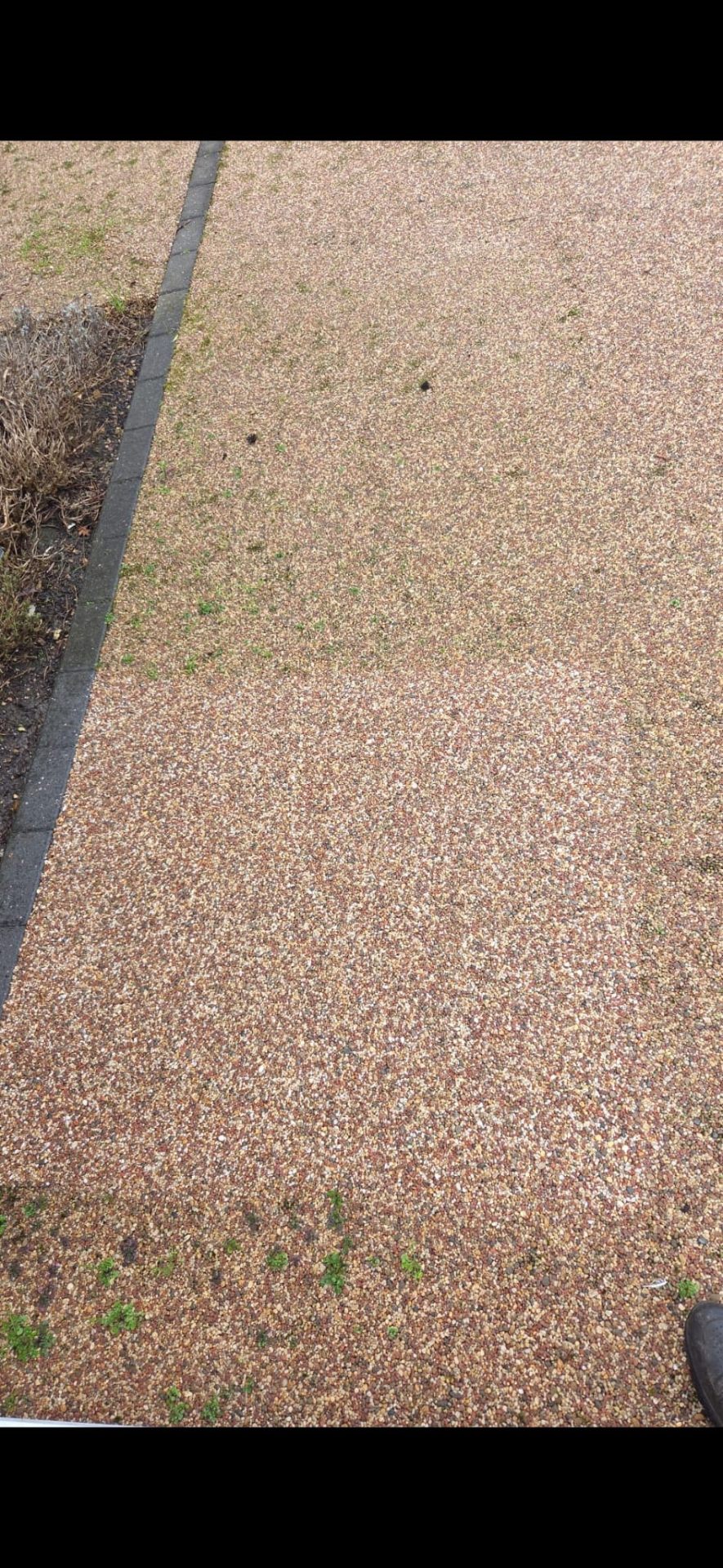 Resin-bound driveway after a deep clean